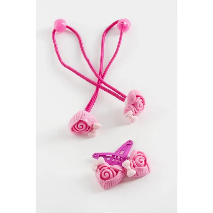 Gül Pens Lastikli Toka 4 Adet