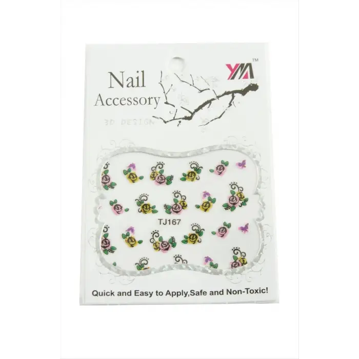 Gül Tırnak Aksesuarı Tattoo Sticker