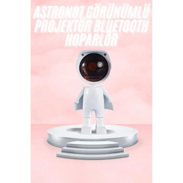 Gün Batımı Lambası Işık Arka Plan Projektör Sevimli Astronot Enerji Tasarruflu