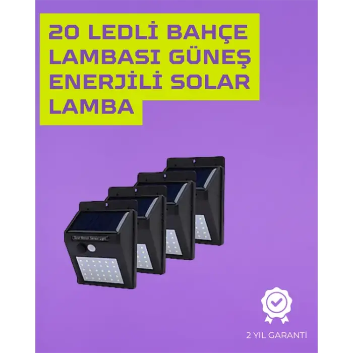 Güneş Enerjili Akıllı Duvar Lambası | PIR Sensörlü, Otomatik Aydınlatma, Dış Mekan İçin