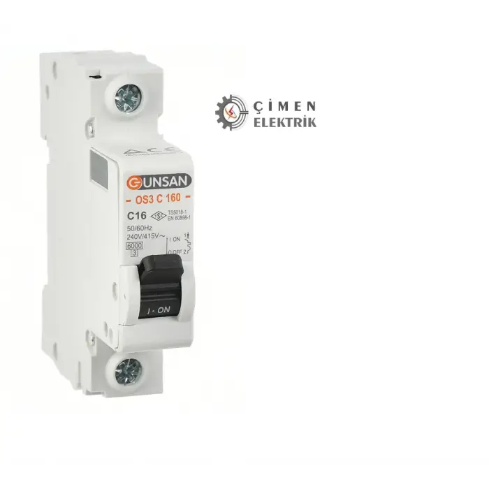 1X16a C Serisi 6Ka Otomatik Sigorta OS3C160-1C16