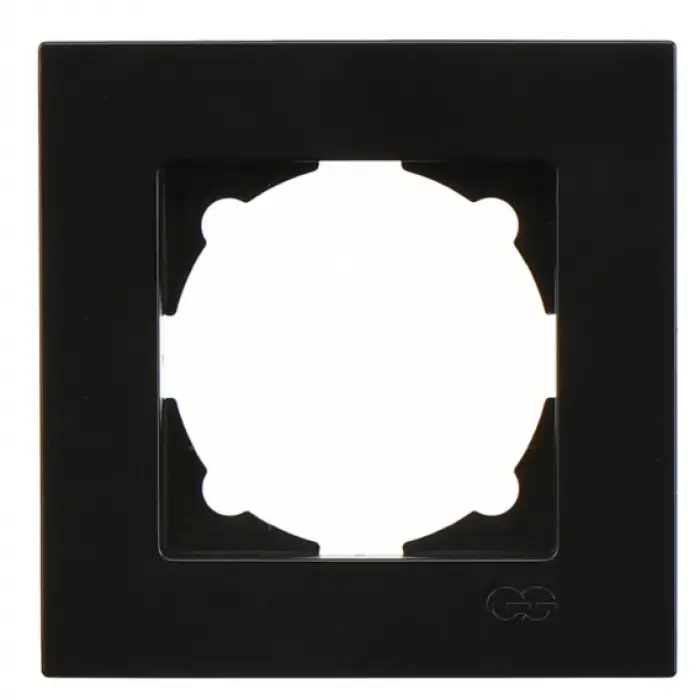 Eqona Metalik Siyah Tekli Çerçeve - Priz ve Anahtar İçin Uyumlu Çerçeve