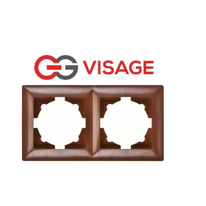Visage Amazon Ceviz 2 Li Çerçeve - Priz ve Anahtar İçin Uyumlu Çerçeve