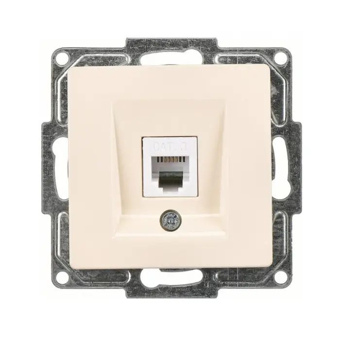 Visage Ambiance Metalik Bej Telefon Prizi Visage Seri Çerçevesiz - Priz ve Anahtar İçin Uyumlu Çerçeve