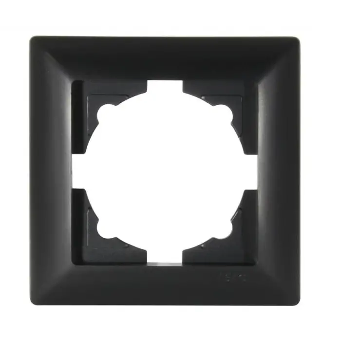 Visage Ambiance Metalik Siyah 1 Li Çerçeve - Priz ve Anahtar İçin Uyumlu Çerçeve