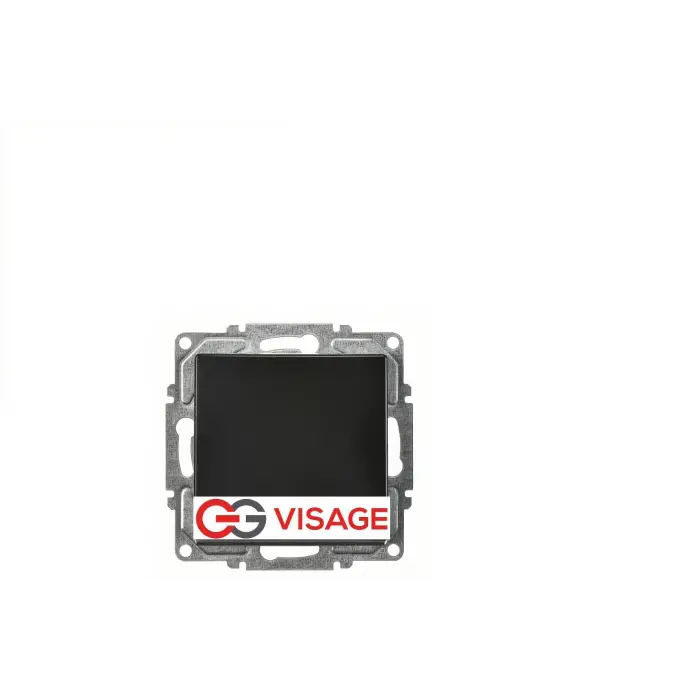 Visage Ambiance Metalik Siyah Tekli Anahtar Çerçevesiz - Priz ve Anahtar İçin Uyumlu Çerçeve