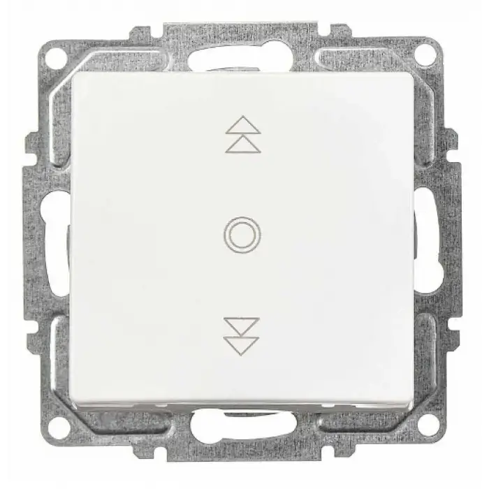 Visage Beyaz Jaluzi Tekli Kumanda Anahtar Çerçevesiz - Priz ve Anahtar İçin Uyumlu Çerçeve