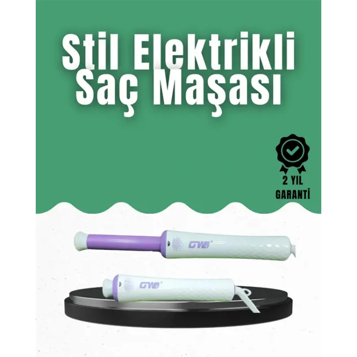 GW Taşınabilir Saç Maşası – 360° Döner Kablo, Negatif İyonlu Seramik Teknoloji