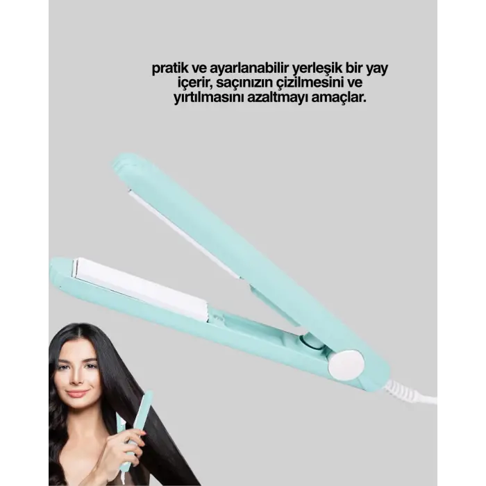 Hafif ve Taşınabilir Seramik Kısa Saç Maşası – Seyahate Uygun Ergonomik ve Güvenli Tasarım