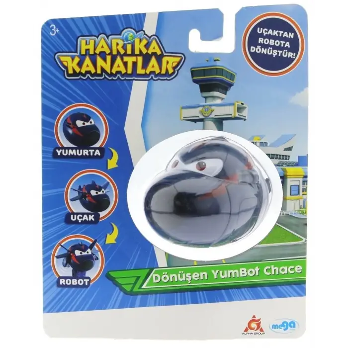 Harika Kanatlar Dönüşen Tekli Figür YumBot Ajan Chace