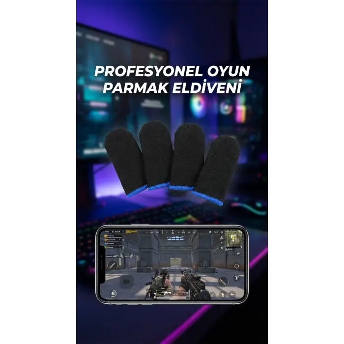Hassas Kontrol Sunan Oyuncu Parmaklık Eldiven Seti 4lü