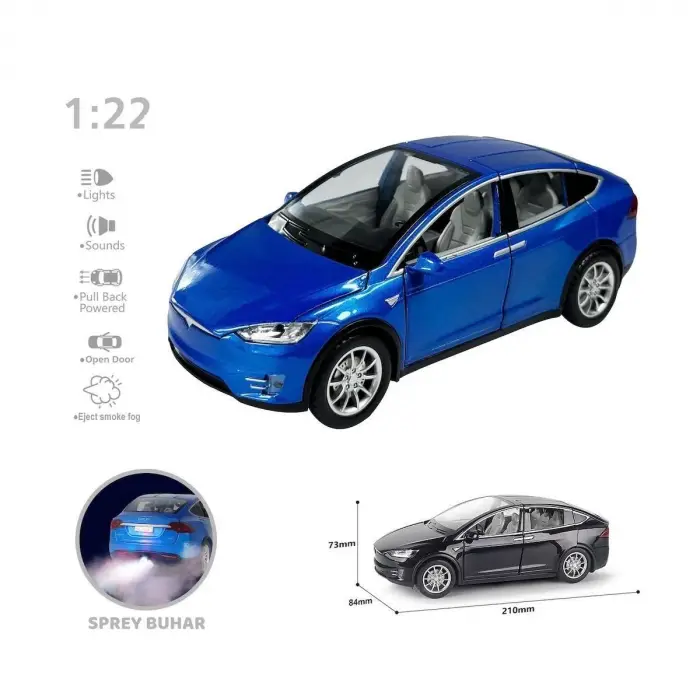 HCL-511A Çek Bırak 1:22 Sesli Ve Işıklı Buharlı Tsl Metal Araba -1 adet fiyatıdır