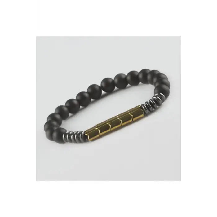 Hematit - Mat Onix Doğaltaş Bileklik