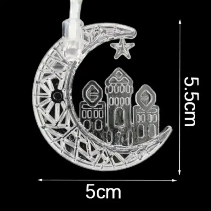 Hilal Tasarımlı Ramazan Süslemesi 20 LED USB Aydınlatma