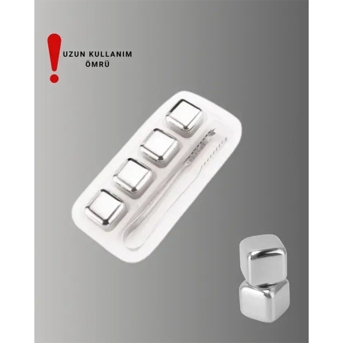 Hızlı Soğutma Özellikli Paslanmaz Metal Buz Küpü Takımı