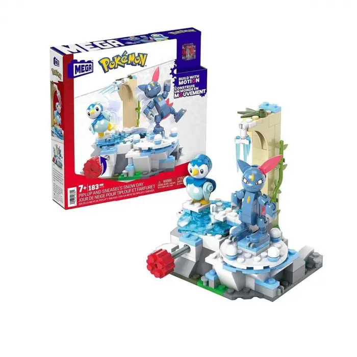 HKT20 MEGA Pokemon -  Piplup ve Sneasel Kış Macerası Seti 183 parça + 7 yaş
