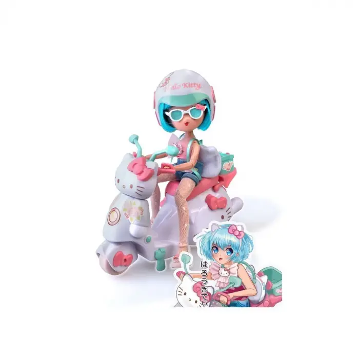 HKTF3000 Hello Kitty Manga Bebek ve Pretty Pink Scooter