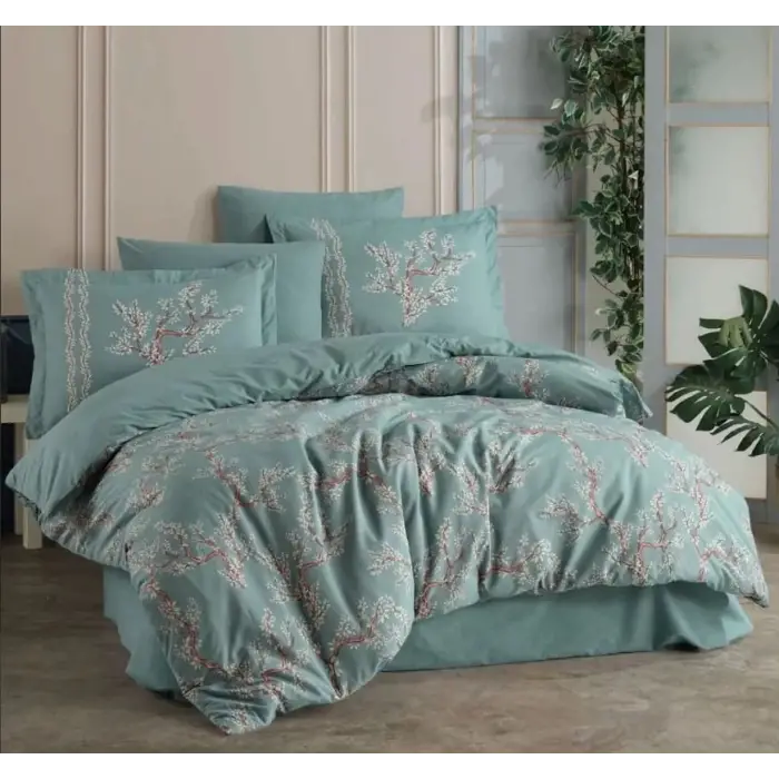 Hobby Çift Kişilik Ranforce Nevresim Takımı Camila Yeşil