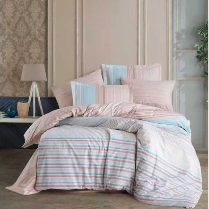 Hobby Kingsize Poplin Nevresim Trella Turkuaz