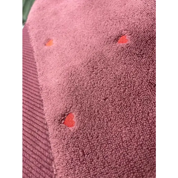 Hobby Lubow Love Fuşya Kırmızı Nakışlı 70x140 6lı Havlu Seti