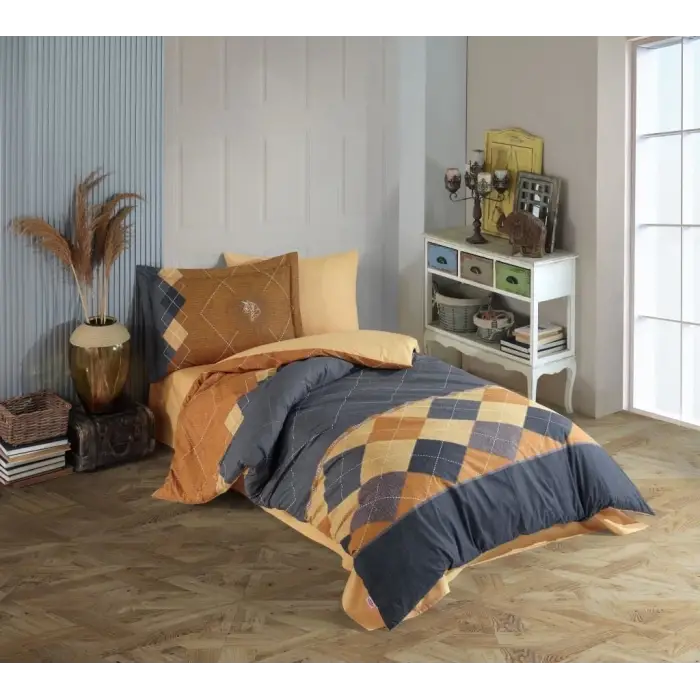 Hobby Tek Kişilik Poplin Nevresim Takımı Carilla Sarı