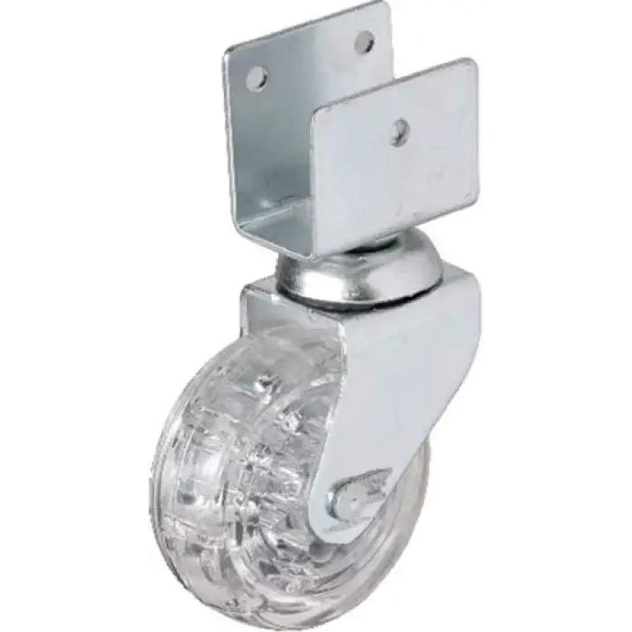 Eco Lounge Hts 328 - 50x20 mm Şeffaf Makaralı Kısa U Tablalı Teker 4 Adet