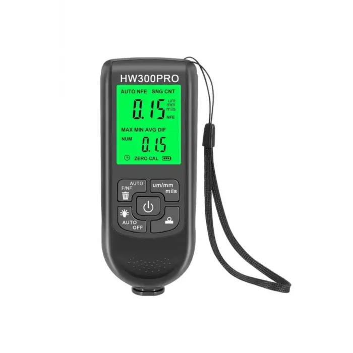 Hw-300pro Oto Boya Kalınlık Ölçer 0-2000µm Fe & Nfe Kaplama Kalınlık Test Cihazı