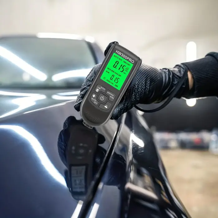 Hw-300pro Oto Boya Kalınlık Ölçer Fe Nfe 2000µm + 2 Fonksiyonlu Bardak Tutucu Hediyeli