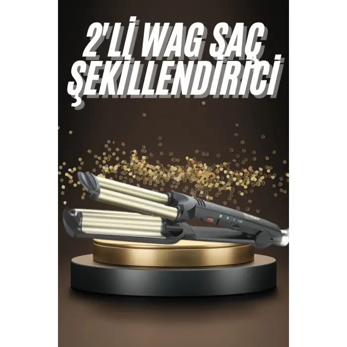 İkili Wag Maşa Saç Şekillendirici Seramik Kaplama Isı Ayarlı