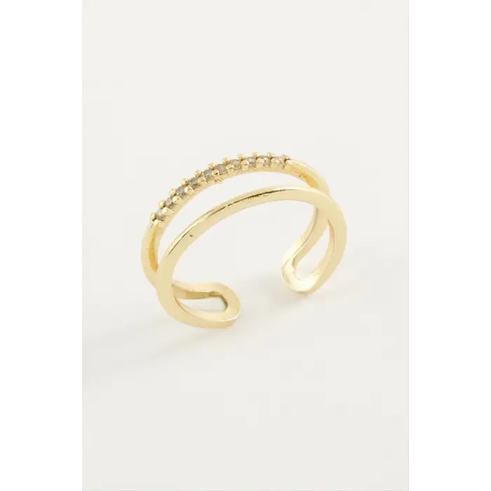 İkili Zirkon Taşlı Yüzük