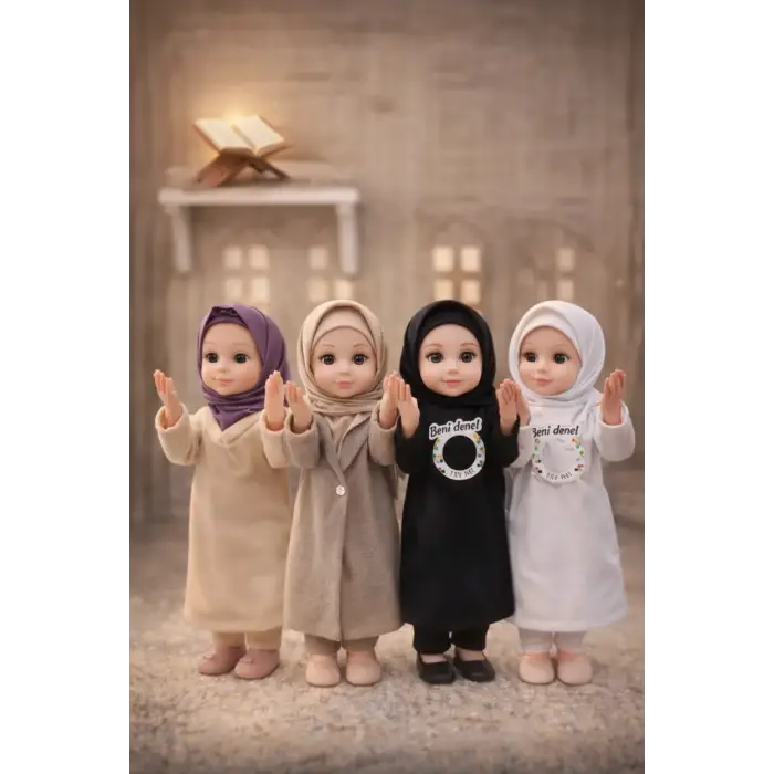 İlahi Söyleyen Tesettürlü Dua Eden Edep Bebek  Ramazan Oyuncağı