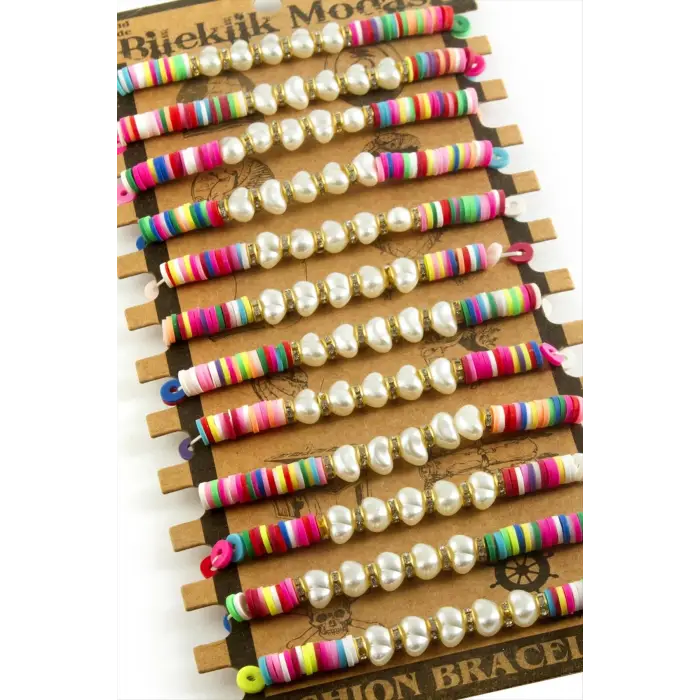 İnci Fimo Boncuk Bileklik