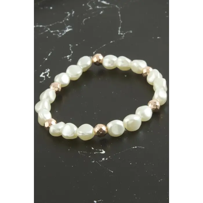 İnci Hematit Doğaltaş Bileklik