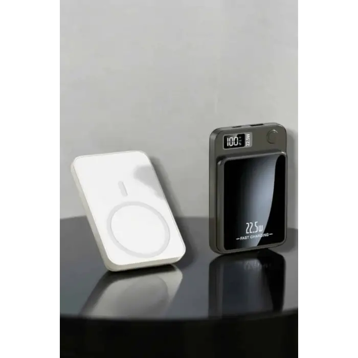 İos Uyumlu 22.5w Hızlı Şarj Magsafe Powerbank Dijital Göstergeli 10.000 Mah