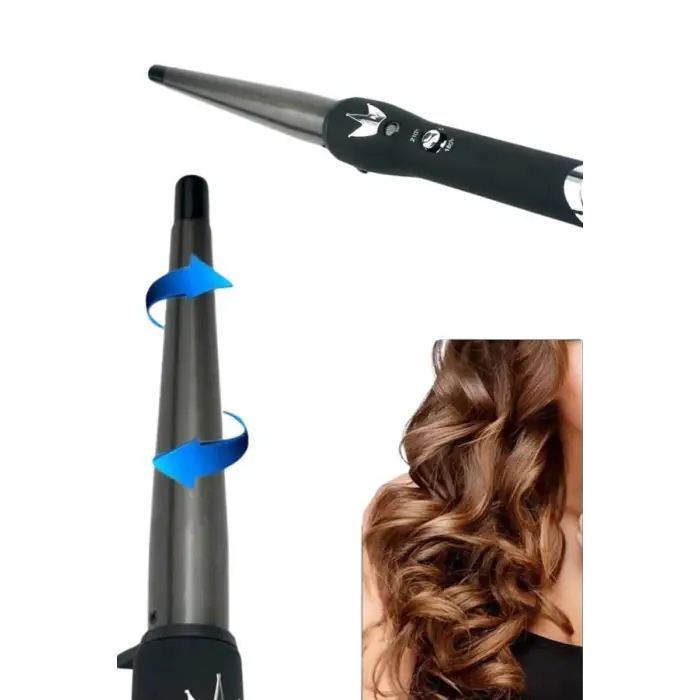 Isı Ayarlı 19MM Saç Maşası Belirgin Bukleler İnce Maşa Seramik Kaplama