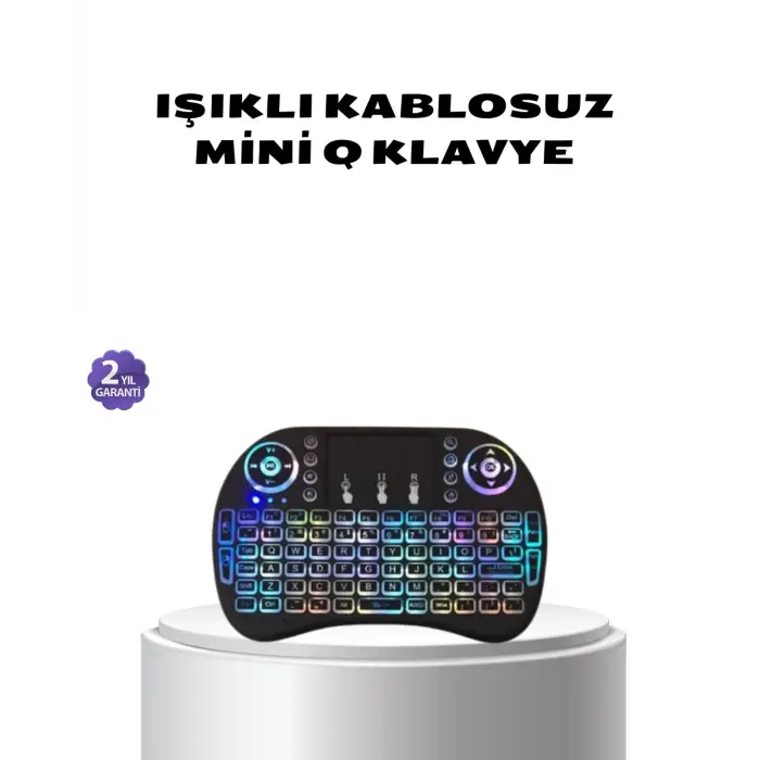 Işıklı Q Klavye – Entegre Touchpad, Ergonomik Tasarım ve Türkçe Karakter Desteği