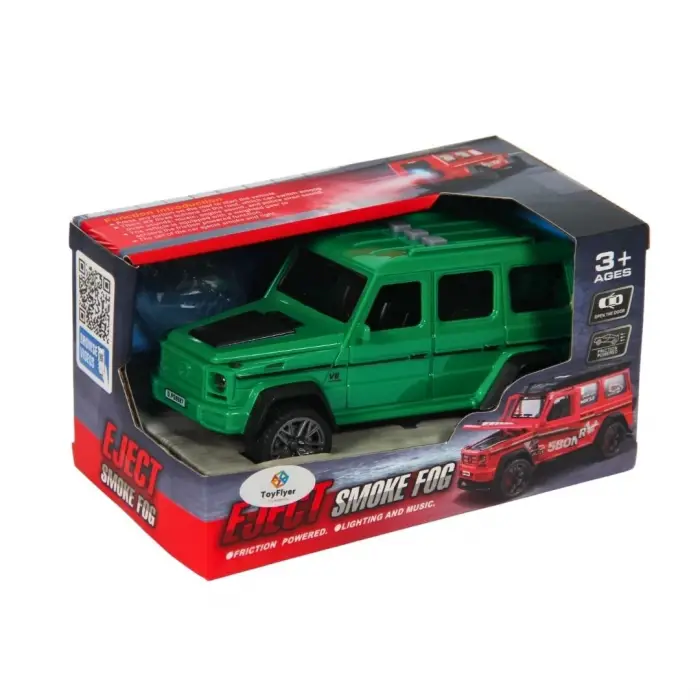 Işıklı Sesli Duman Çıkaran Sürtmeli Jeep BCP-1B