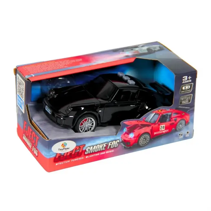 Işıklı Sesli Duman Çıkaran Sürtmeli Spor Araba BSP-1B