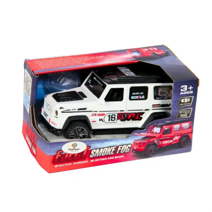 Işıklı Sesli Duman Çıkaran Sürtmeli Spor Jeep BCP-1A