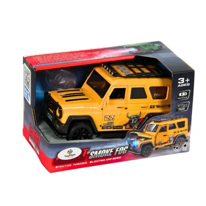 Işıklı Sesli Duman Çıkaran Sürtmeli Spor Jeep LDP-3A