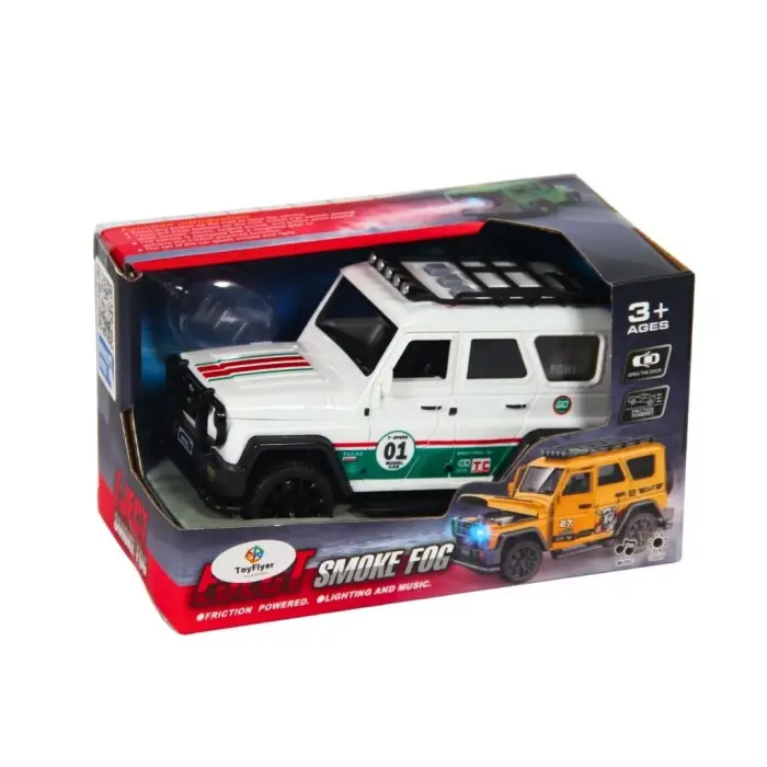 Işıklı Sesli Duman Çıkaran Sürtmeli Spor Jeep LDP-3A