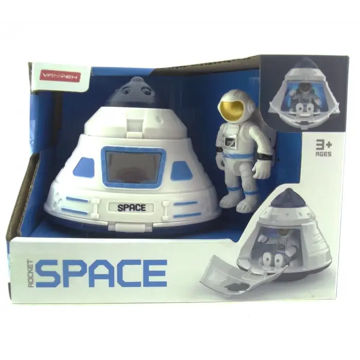 Işıklı ve Astronotlu Uzay Kapsülü