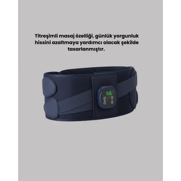 Dijital Ekranlı Isıtmalı Masaj Kemeri Bel Çevresi 100 cm Altı İçin Uygun