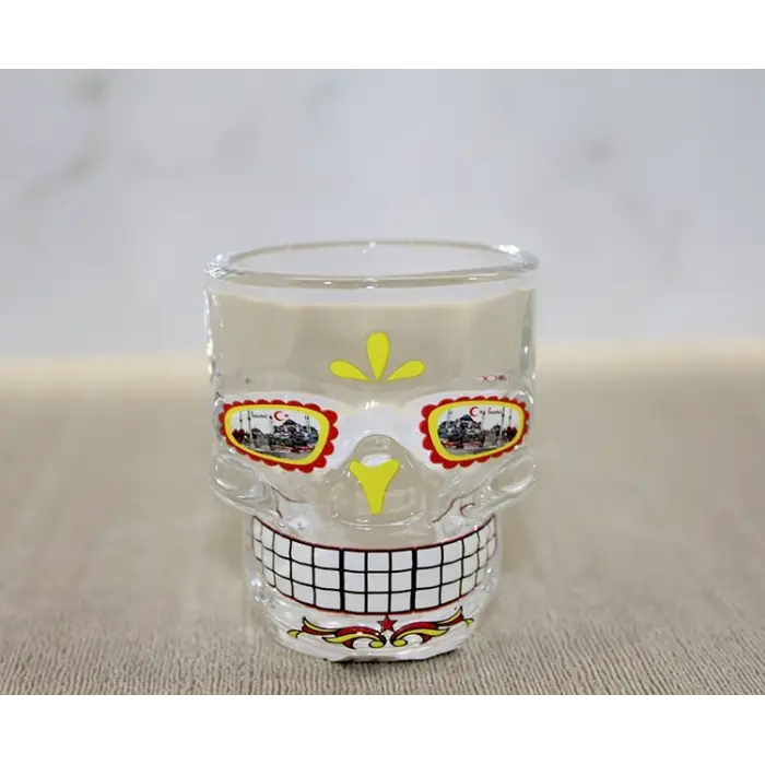 İstanbul Temalı Cam Kurukafa Shot Bardak