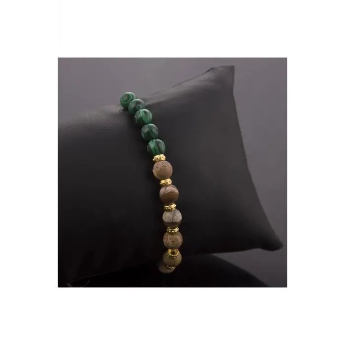 Jasper-Malahit Doğaltaş Bileklik