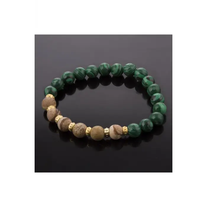 Jasper-Malahit Doğaltaş Bileklik