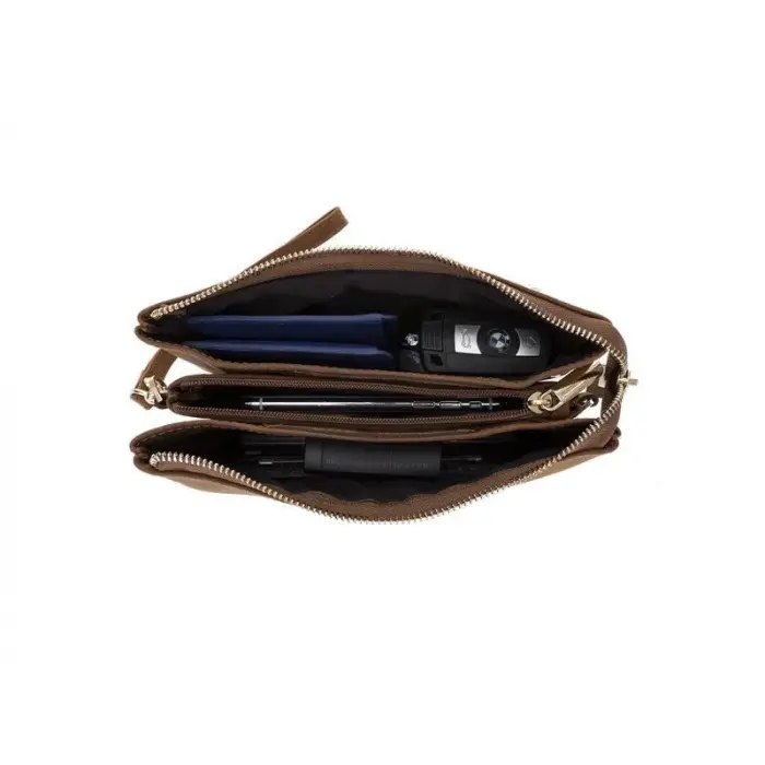 Jaya Portföy Deri Kadın Çantası G2 Kahverengi