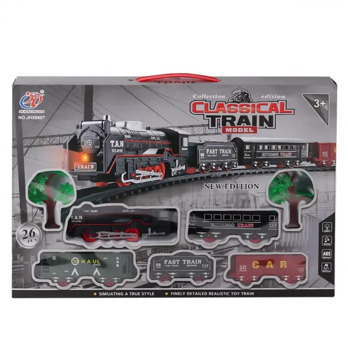 JHX6687 Sesli Işıklı Tren 26 Parça
