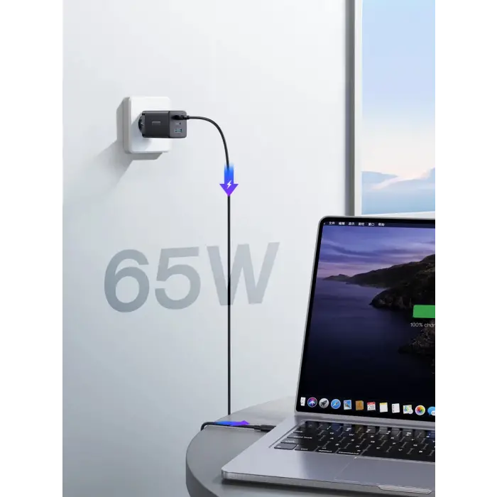 JR-TCG01 65W 2C1A FAST CHARGER+100W C TO C CABLE