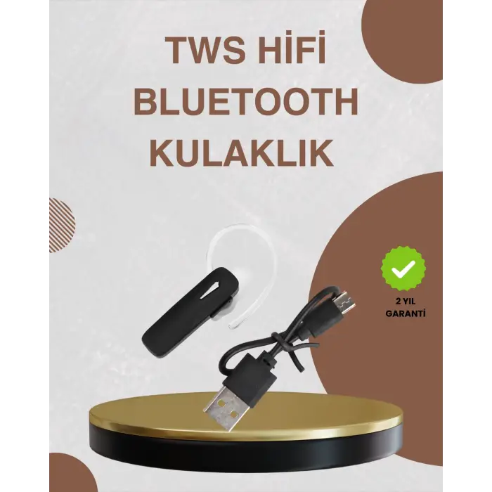 Kablosuz Bluetooth 4.1 Tekli Kulaklık | DSP Mikrofon ve HiFi Ses